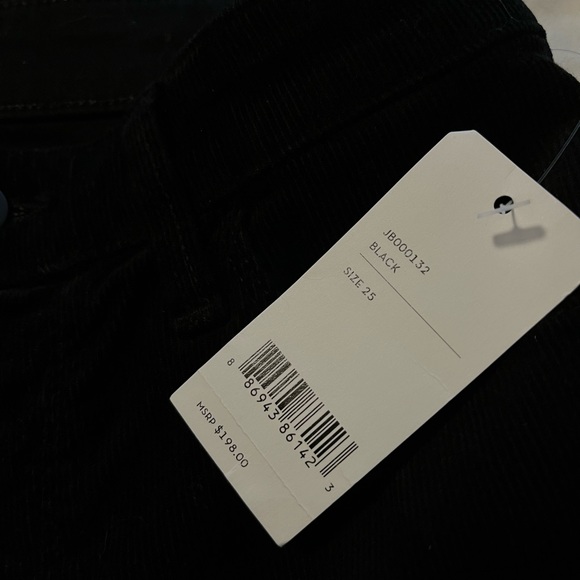 NWT J BRAND Selena bootcut skinny crop black corduroy size 25 new with tags - Picture 6 of 8